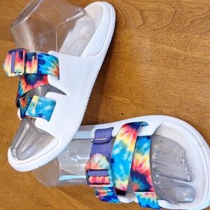 Chaco Womens Chillos Slide Sandal Rainbow Tie Dye Size 8
